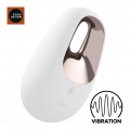 Satisfyer 'WHITE TEMPTATION', Auflegevibrator, weiß/roségold, 9,5 cm
