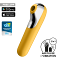 Satisfyer 'Dual Love', Druckwellenvibrator, yellow, 16cm