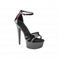 Plateau-Pumps mit Schnürdetails (Gr. 37)