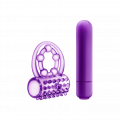 Vibrating Double Strap Cock Ring, 6,3-8,3cm