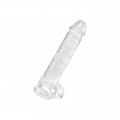 Transparenter Naturdildo, Größe L
