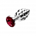 Gerillter Analplug mit Kristall