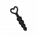 Silikon-Analkette mit Herz-Design