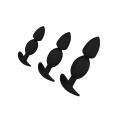 Analplug-Set aus Silikon, 3-Teile, 8,5-12cm