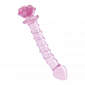 Glaze Glass - Rosebud Spiral G-Spot Dildo, 22,8 cm