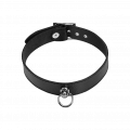Schmales Leder-Halsband mit O-Ring