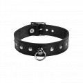 Leder-Halsband mit Flachnieten