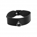 Breites Leder-Halsband mit O-Ring