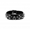 Breites Leder-Halsband mit Killernieten