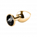 Edelstahl-Dildo mit Kristall, 7,5cm