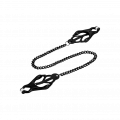 Rimba Bondage Play adjustable Butterfly Nipple clamps on chain
