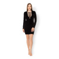 Velvet Long Sleeved Mini Dress