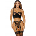 Spitzen Dessous-Set mit offenen Cups (L)