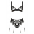 Dessous Set Marilyn (3tlg.) schwarz S/M