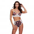 Baci - Dessous-Set mit Blumen & Spitze (S/M)