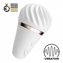 Satisfyer 'LITTLE WAND', Auflegevibrator, weiß/roségold, 10 cm