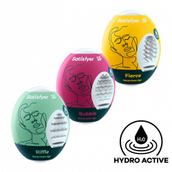 Satisfyer 3er Set Riffle,Bubble,Fierce, Mastrubator Egg, bunt, 3 Stück