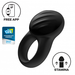 Satisfyer 'SIGNET RING CONNECT APP', Penisring, schwarz, 8,3 cm