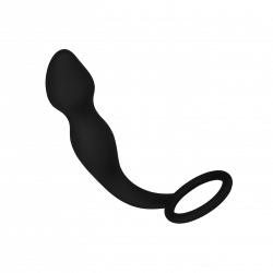 Silikon Analplug mit Hodenring
