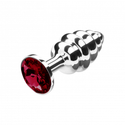 Gerillter Analplug mit Kristall