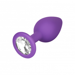Silikon-Analdildo mit Kristall, S