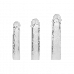 Geaderte Penishülle, 3 Stück