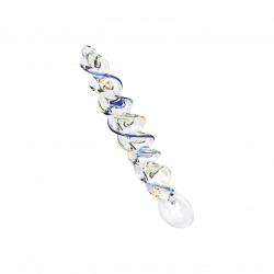 Glasdildo im Spiral Design