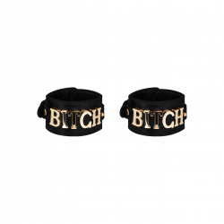 Bitch Handfesseln im Lederlook
