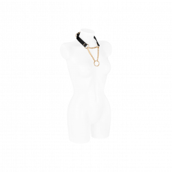 Lederhalsband mit Kette und O Ring