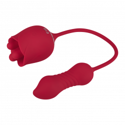 Rosenförmiger Vibrator mit Bullet, 38,5 cm