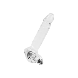 Naturgetreuer Glasdildo, 18 cm