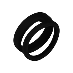 Doppelter Penisring aus Silikon, 3,1  - 6,1 cm