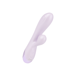 Silikon Rabbitvibrator mit Zunge, 19,5 cm