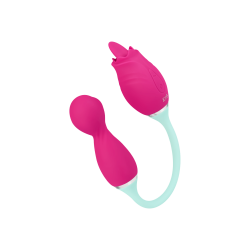 2-in-1 Vibrator aus Silikon, 37cm