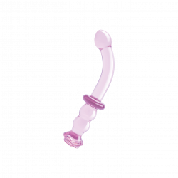 Glaze Glass - Rosebud G-Spot Dildo, 19 cm