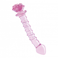 Glaze Glass - Rosebud Spiral G-Spot Dildo, 22,8 cm