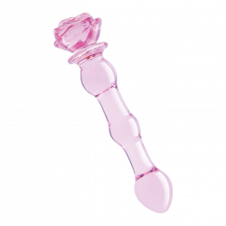 Glaze Glass - Rosebud Beaded Dildo, 20 cm