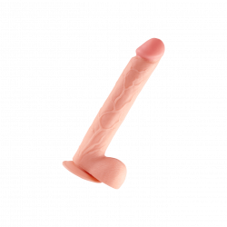 Geaderter Naturdildo mit Hoden