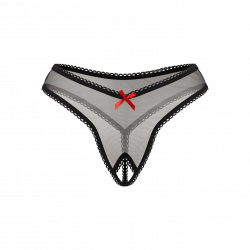 Schicker Ouvert-String mit Ziernaht