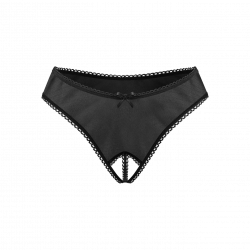 Schicker Ouvert-String mit Ziernaht