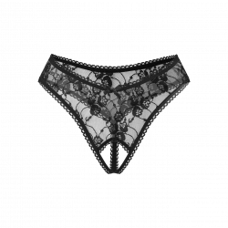 Sexy Ouvert-Slip mit Ziernaht und Spitze