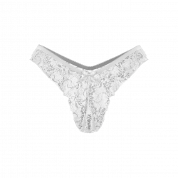 Ouvert-Slip mit floraler Spitze