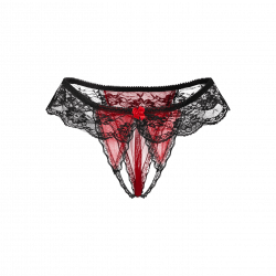 Verführerischer Ouvert-Slip mit Rüschen