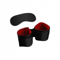 Weiche Handfesseln mit Maske