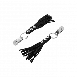 Nippelklemmen mit Leder-Quasten