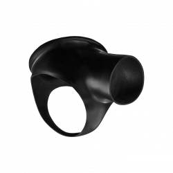 Latex-Penismanschette mit Hodenteiler