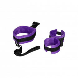 Rückseitiges Fessel-Set aus Plüsch, 3 Teile