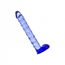 Glas-Dildo mit zarter Aderung