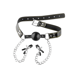Ball Gag & Clamps