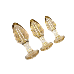 Glitter Butt Plug Set, 3-teilig